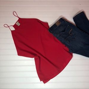 Bright Red Elegant Tank